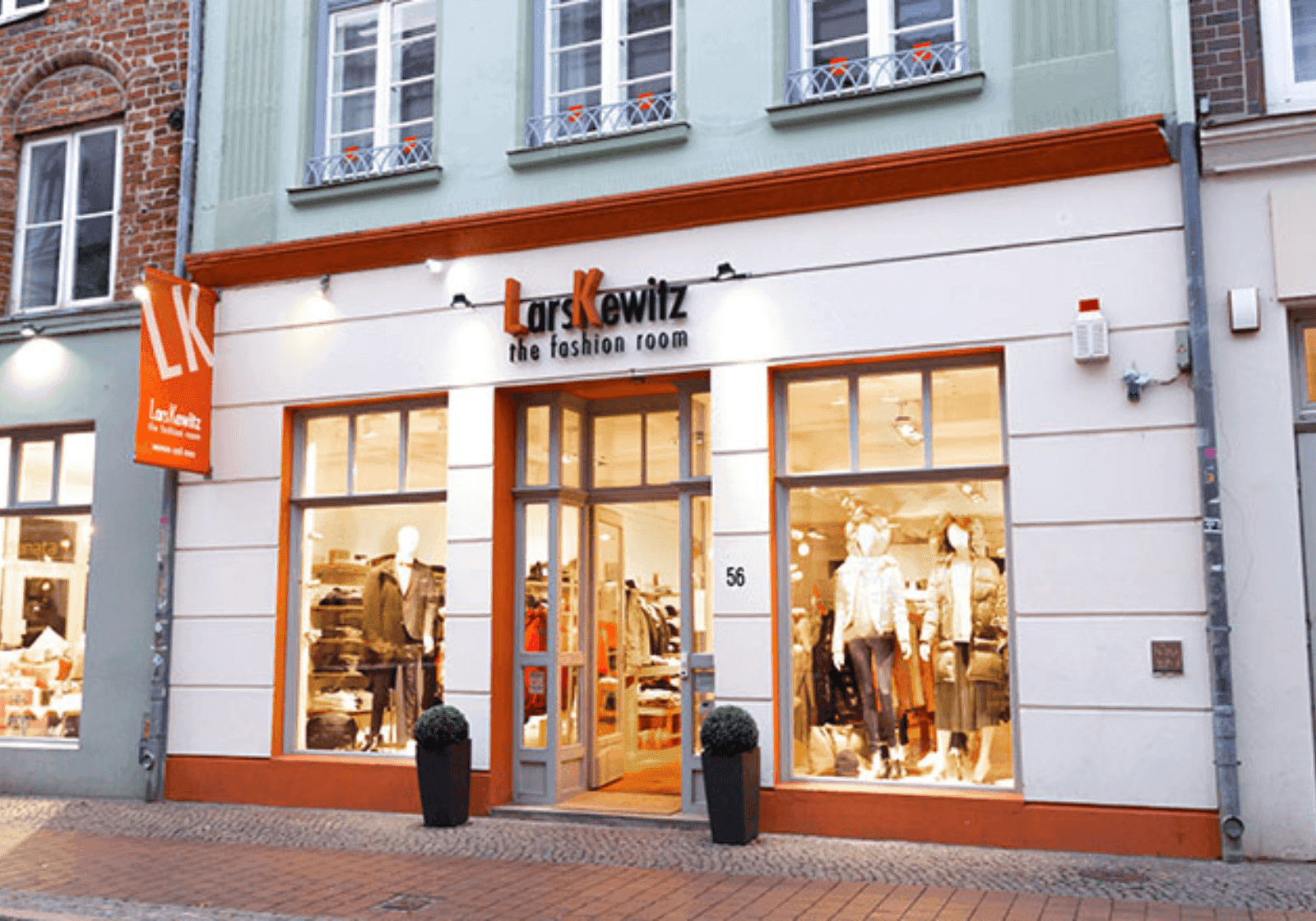 Facaden af butikken, Lars Kewitz, i Lübeck